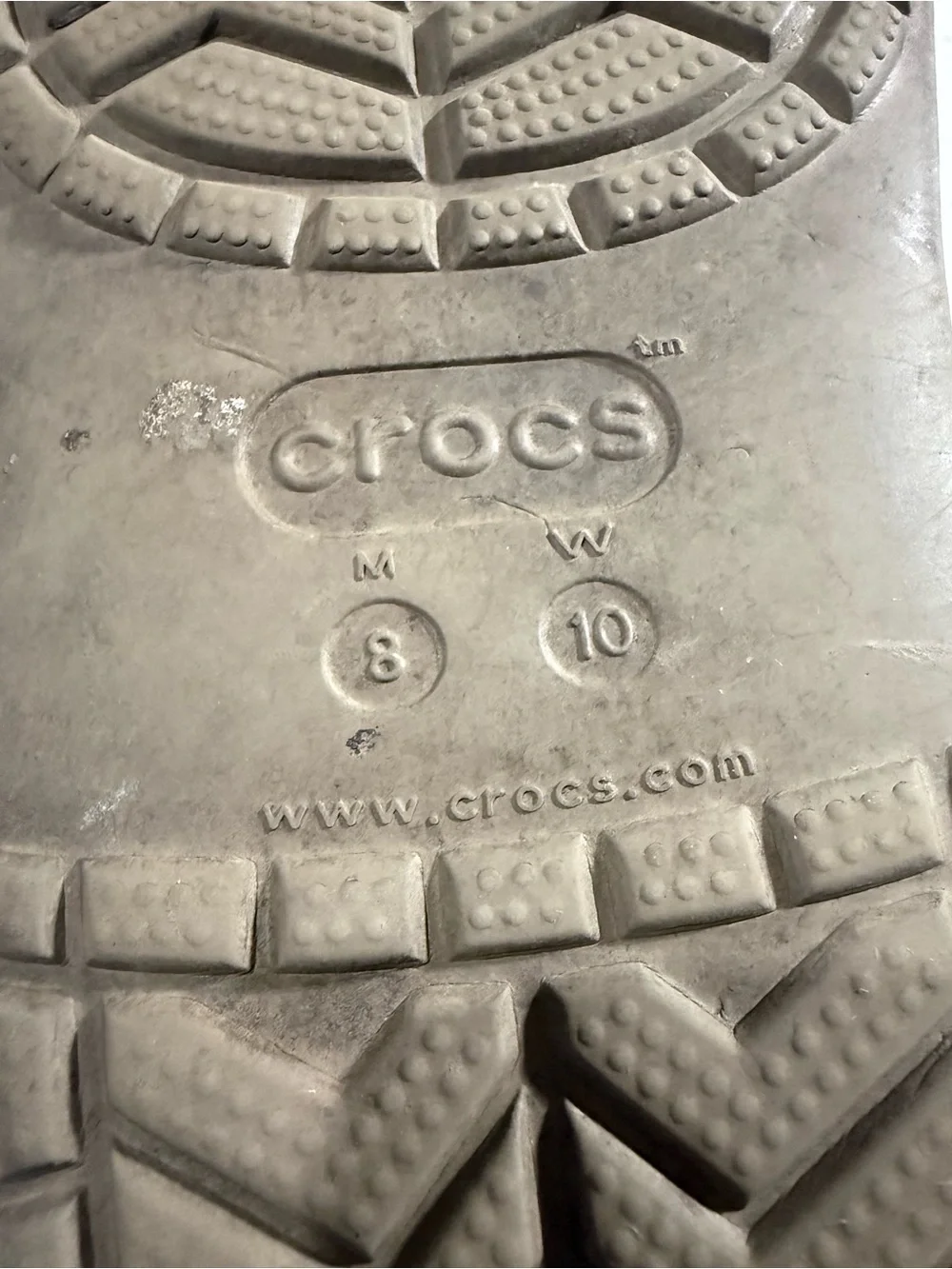 CROCS Light Gray Slip-Resistant Foam Clog Sole